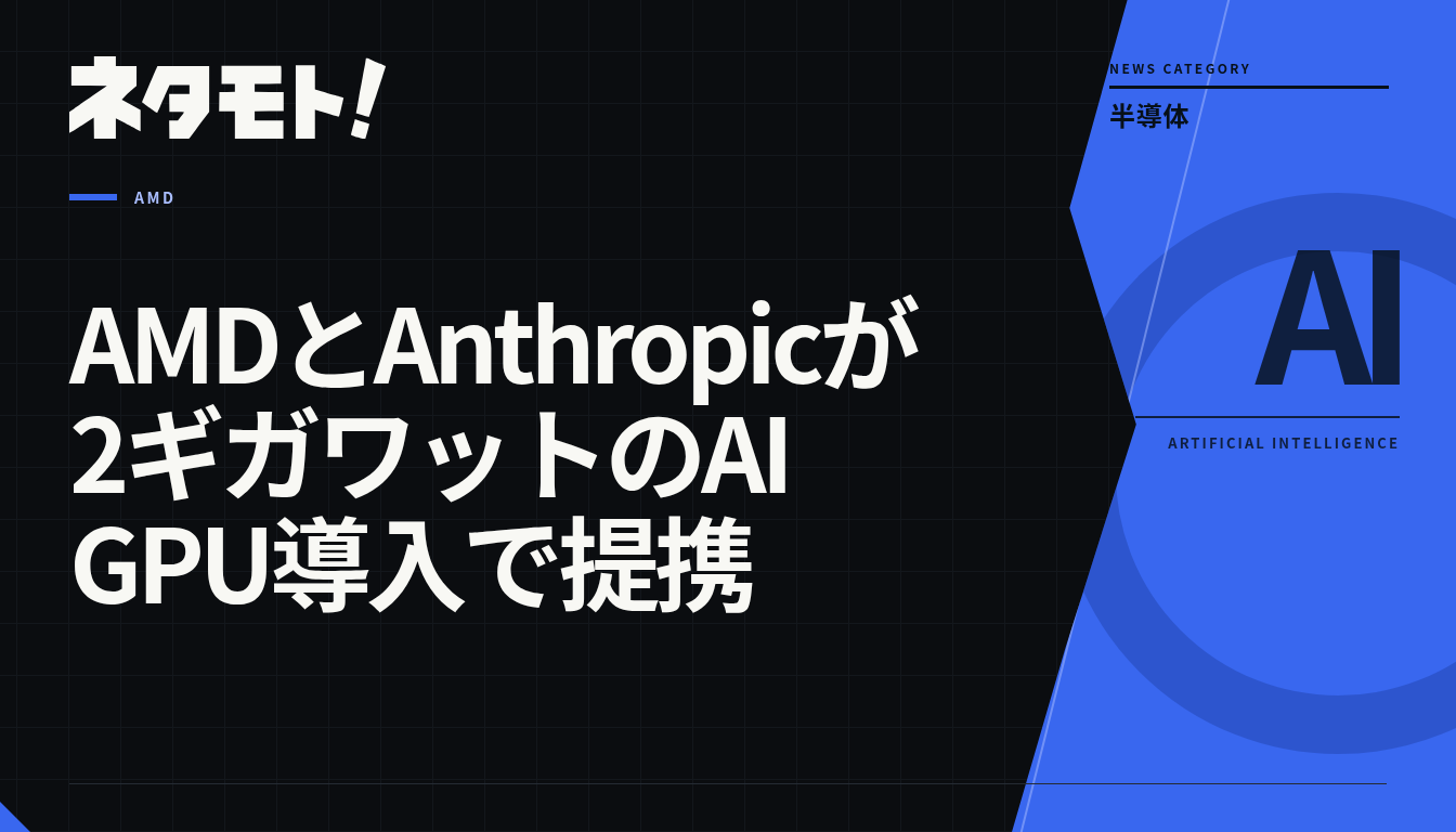 AMDとAnthropicのロゴが並んだ、両社の提携を象徴するイメージ画像。