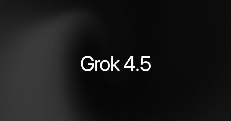SpaceX AIによるGrok 4.5のリリースを告知する公式の引用画像。
