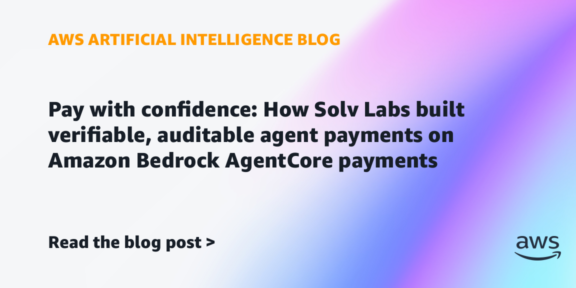 Solv LabsとICMEによる、Amazon Bedrock AgentCore paymentsを用いた監査可能な決済ワークフローの構成図。