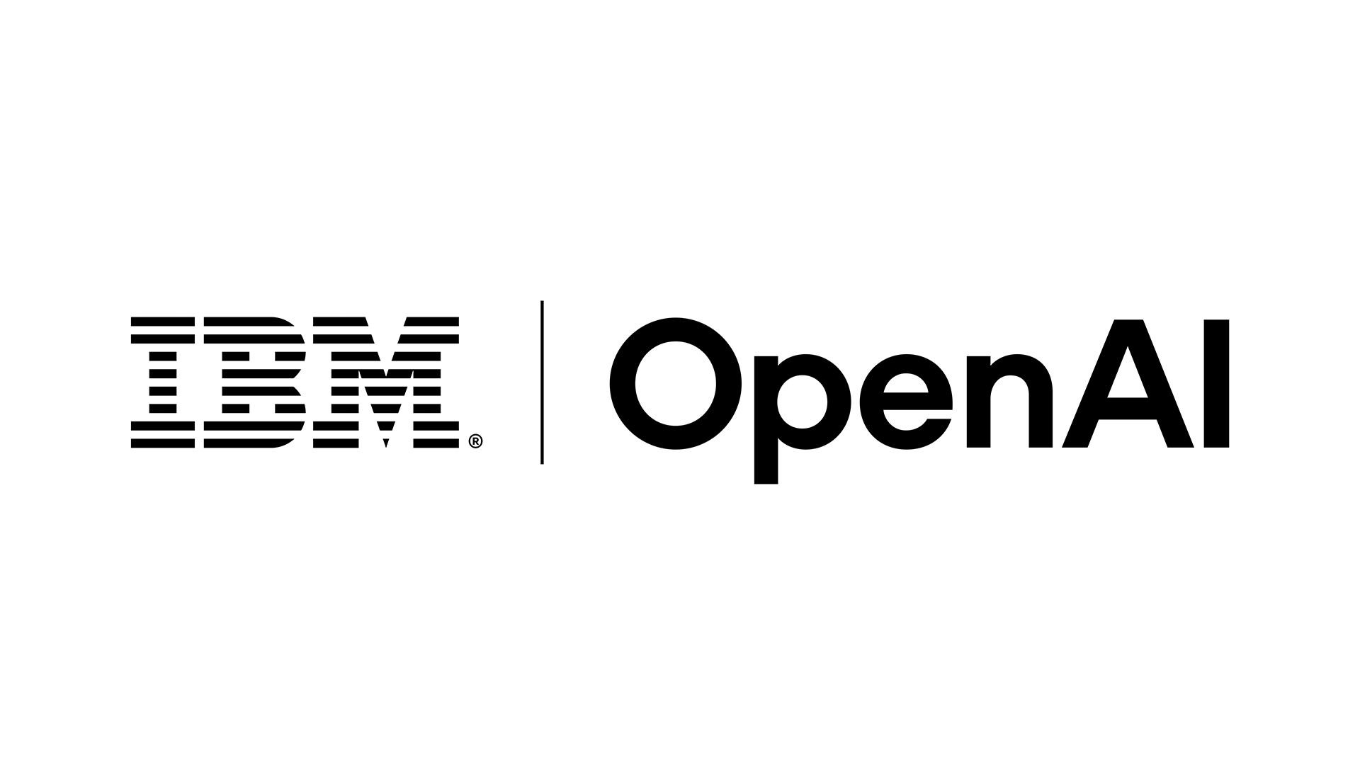 IBMとOpenAIのロゴが並んだ、戦略的パートナーシップの発表を伝えるプレスリリース用の引用画像。