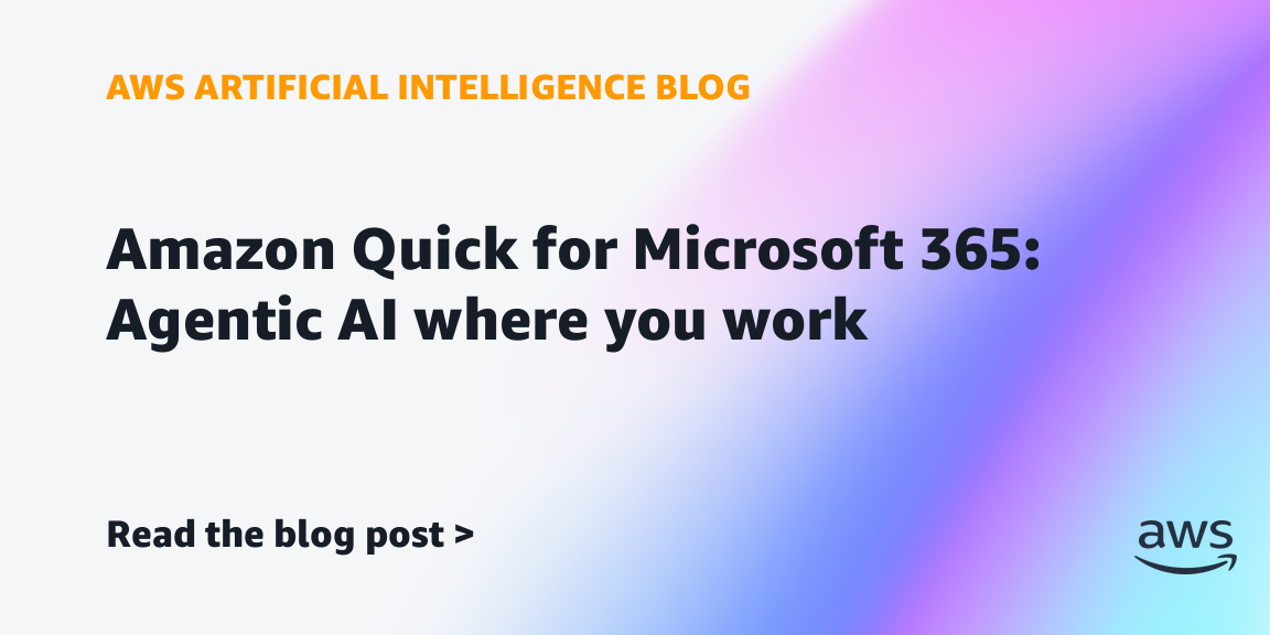 AWSのAIアシスタント「Amazon Quick」がMicrosoft 365の各アプリに統合される様子を示す、リリース元の引用画像。