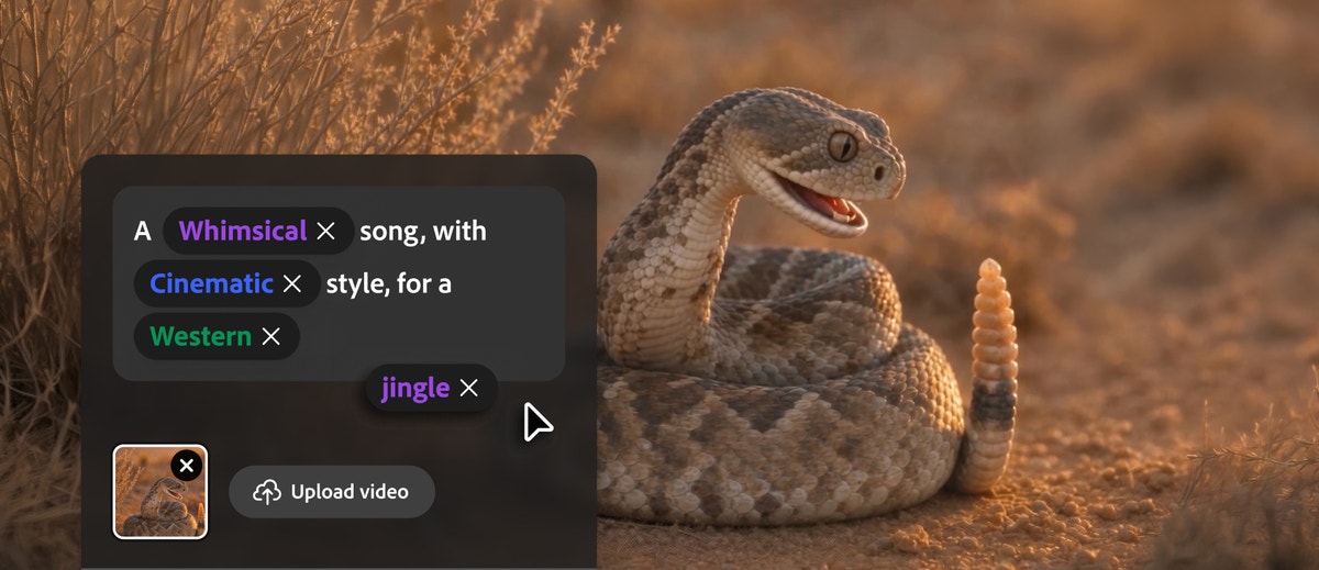 Adobe Fireflyの音声機能に関するプレスリリースの引用画像。