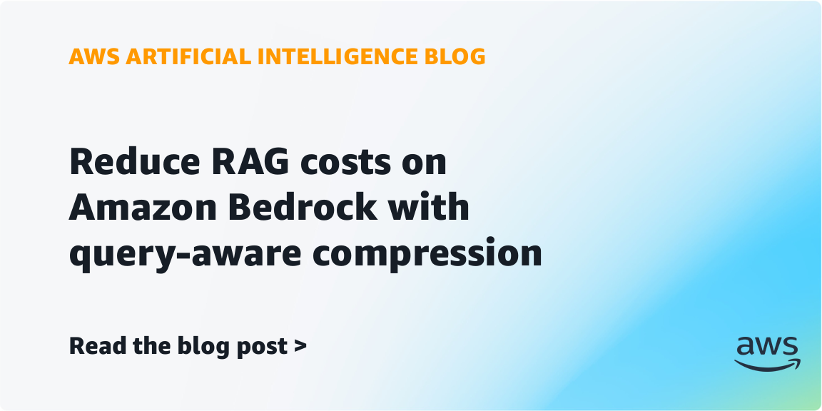 Query-Aware Compressionパターンにおける、低コストなモデルでコンテキストを圧縮してから主要なモデルへ渡すアーキテクチャの構成図。