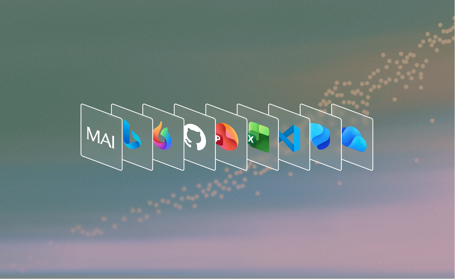 Microsoft AIによるコスト削減効果を示す、GPUコストや画像生成コストの低減率、性能向上率をまとめたグラフ。