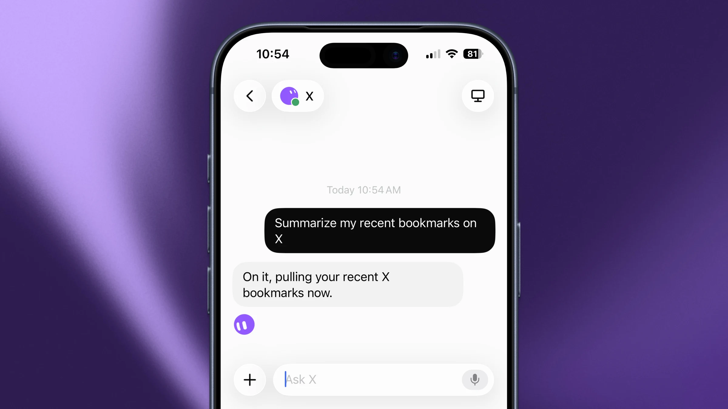 x.aiによるGrok BotとXの連携機能に関する公式リリースの引用画像。