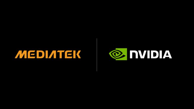 NVIDIAとMediaTekのロゴが並んだプレスリリース用の引用画像。