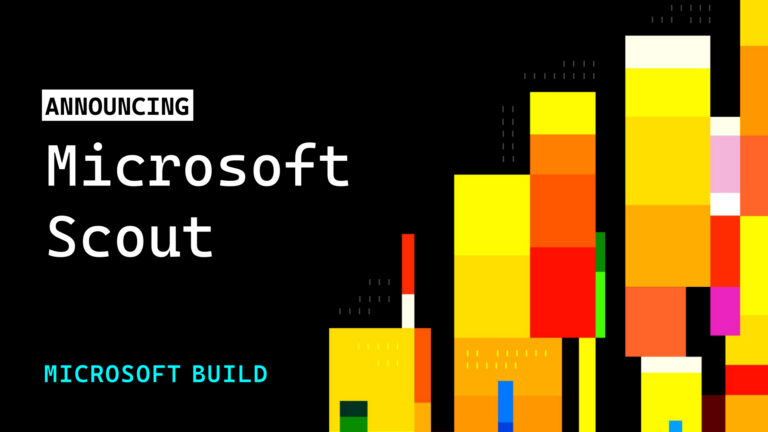 Microsoftのブログ記事の冒頭に掲載されている、Microsoft Scoutのリリースに関する公式の引用画像。