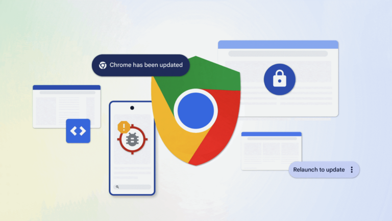 Googleのブログ記事から引用された、Chromeのセキュリティアップデートに関するグラフ。
