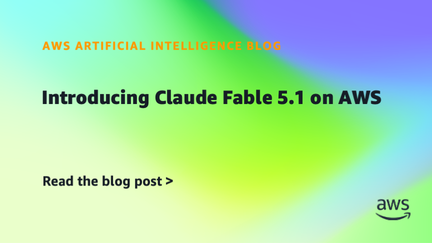 AWSによるClaude Fable 5.1のリリースを告知する、Anthropic社のロゴを含む引用画像。