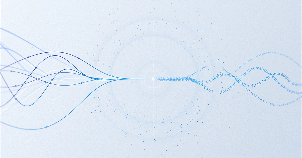 Metaが発表した音声認識モデル「Muse Voice Transcribe」に関する公式のリリース画像。