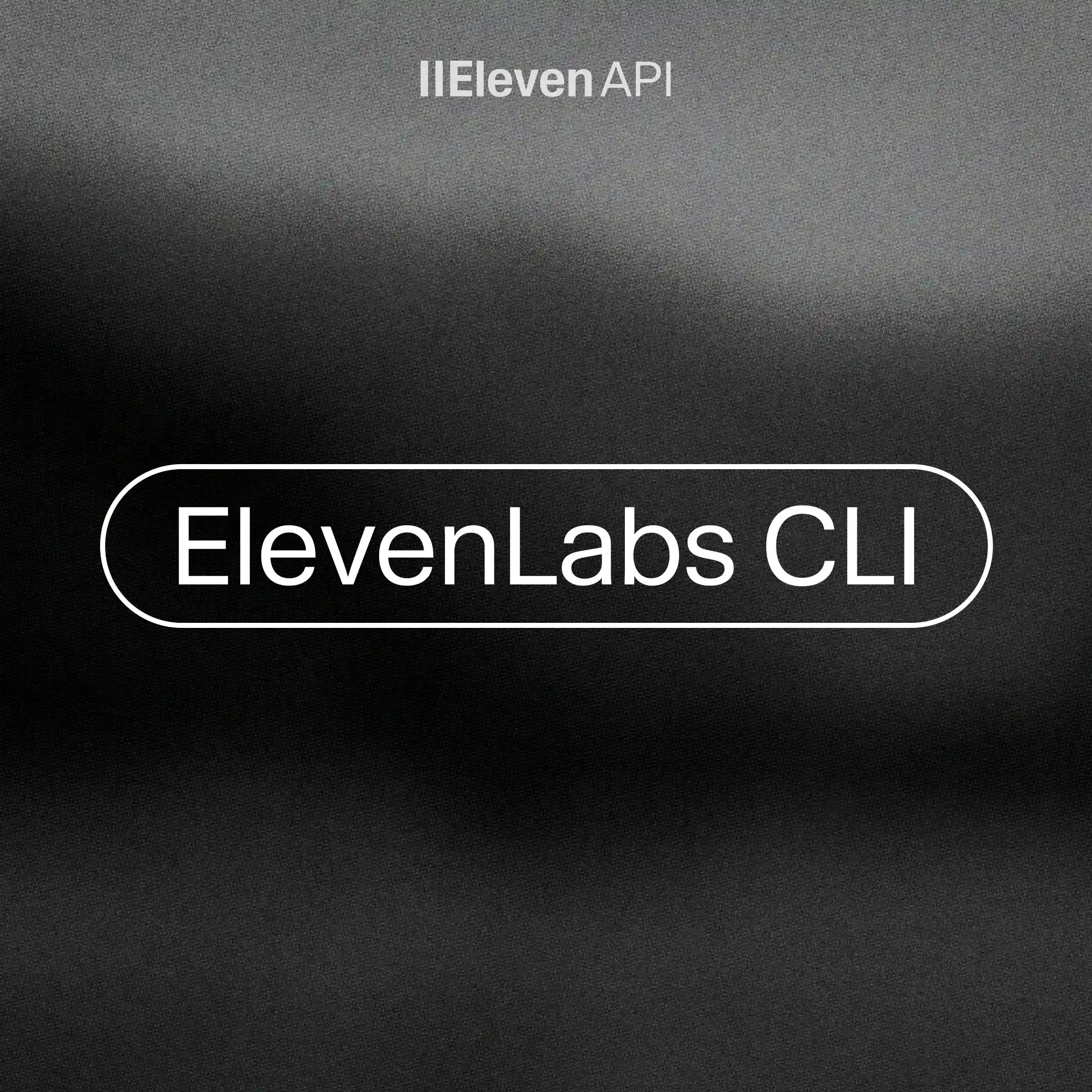 ElevenLabsの公式ロゴと、CLI v1のリリースを告知するグラフィック。
