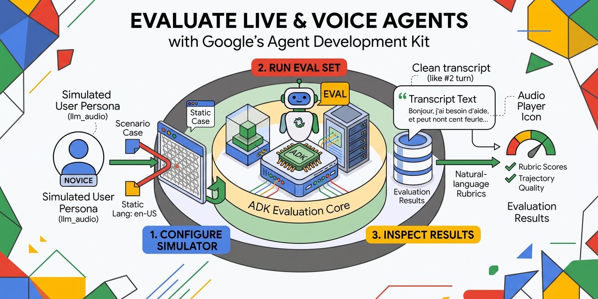 Google ADKの音声エージェント評価機能に関する、リリース元の引用画像。