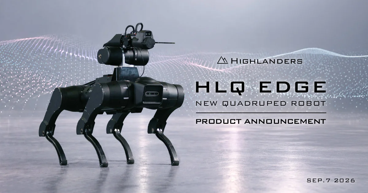 4足歩行ロボット「HLQ EDGE」の全体像。