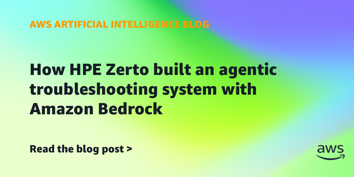 HPE ZertoがAmazon Bedrockを活用して構築した、自然言語でインフラのトラブルシューティングを行う自律型システムの概念図。