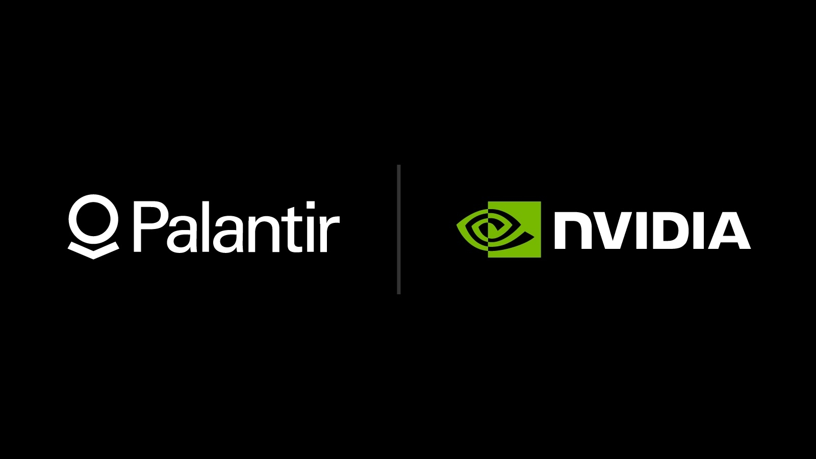 NVIDIAとPalantirのロゴが並んだ、プレスリリースの引用画像。