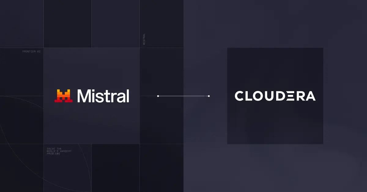 Mistral AIとClouderaの提携に関するプレスリリースの引用画像。