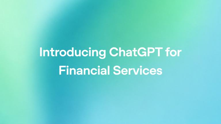 OpenAIの公式リリースにおける、金融機関向けChatGPTの発表に関する引用画像。