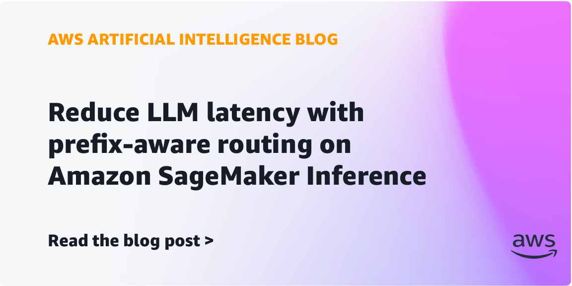 Amazon SageMakerが導入した、リクエストの共通部分を識別して同一インスタンスへ集約するprefix-aware routingの仕組みを示す図解。