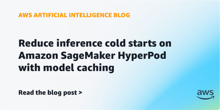 Amazon SageMaker HyperPodのモデルキャッシュ機能に関する、リリース元の引用図解。