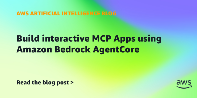 Amazon Bedrock AgentCoreが、AIチャット画面上でインタラクティブなHTMLウィジェットを表示し、ユーザーが直接操作できる仕組みを示す技術構成図。