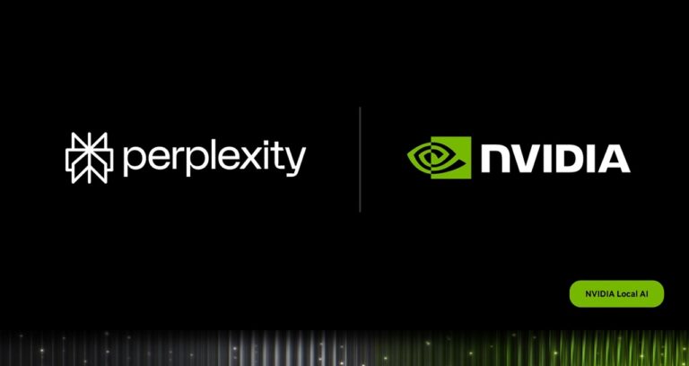 NVIDIAとPerplexityによるWindows向けローカルAIエージェントのリリースを伝える公式の引用画像。