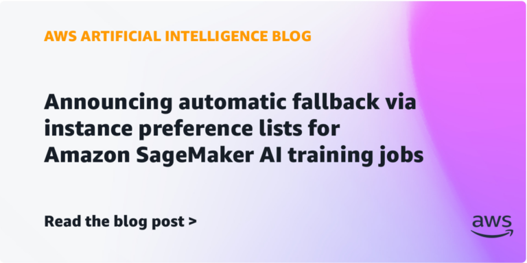 Amazon SageMaker AIのインスタンス優先順位指定機能に関する、AWSの公式リリース画像。