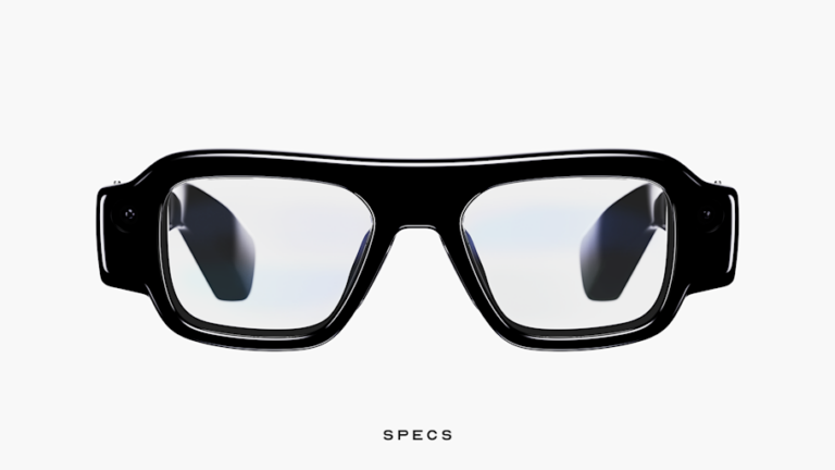 Snapが発表した、現実世界にデジタル情報を投影するARグラス型デバイス「SPECS」の製品画像。