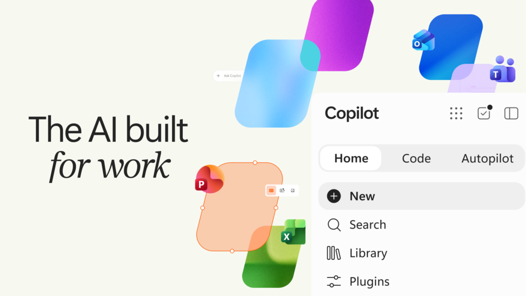 Microsoftの新しいCopilotの機能を紹介する、公式のリリース画像。
