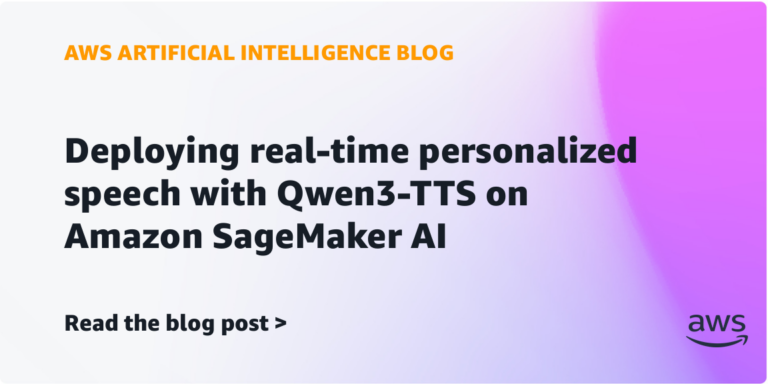 Amazon SageMaker JumpStartのロゴと、Qwen3-TTSモデルの提供開始を知らせるリリース元の引用画像。
