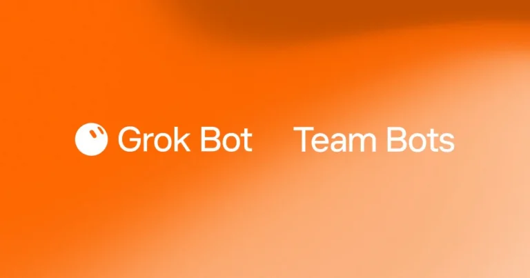 xAIのTeam Botsの機能や活用例を説明する、公式の紹介画像。