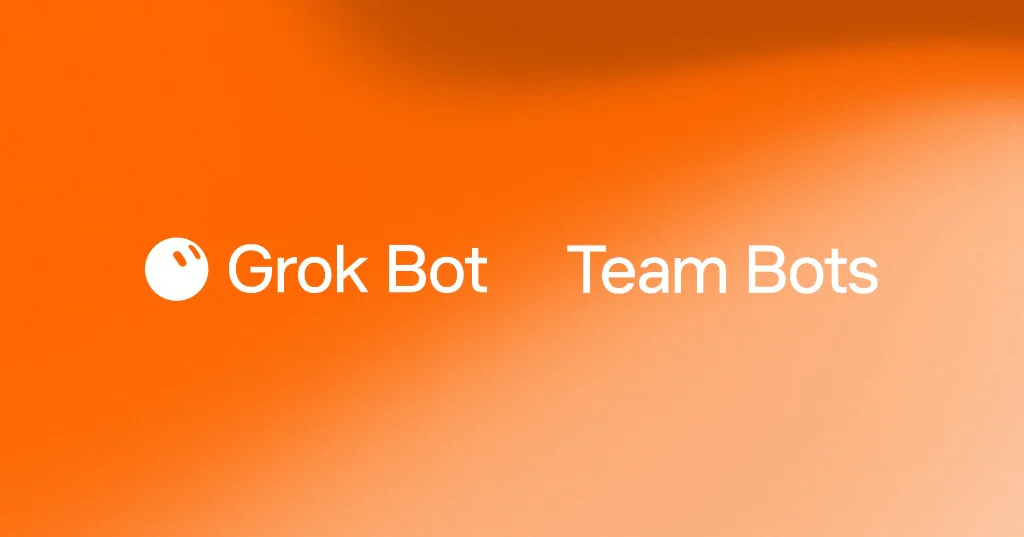 xAIのTeam Botsの機能や活用例を説明する、公式の紹介画像。