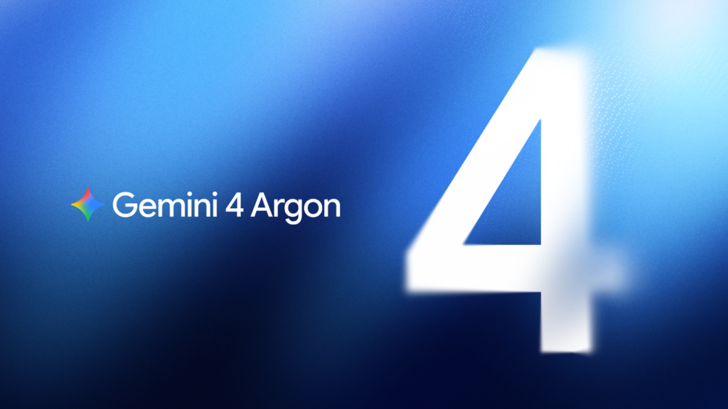 GoogleによるGemini 4 Argonの発表に関する公式リリース資料の引用画像。